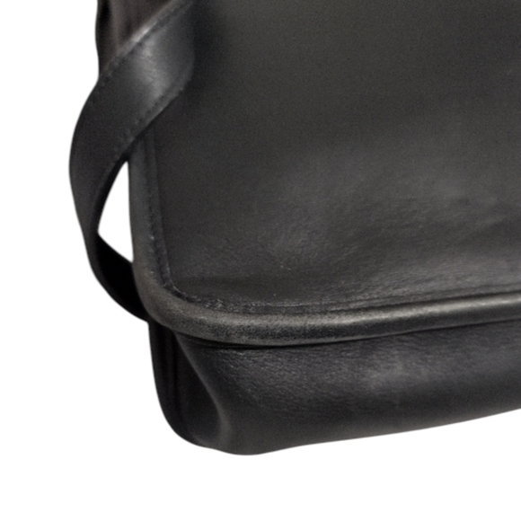 Coach Y2K Vintage Willis Black With Top Handle Brass Hardware Crossbody Bag 9927 - Picture 6 of 13